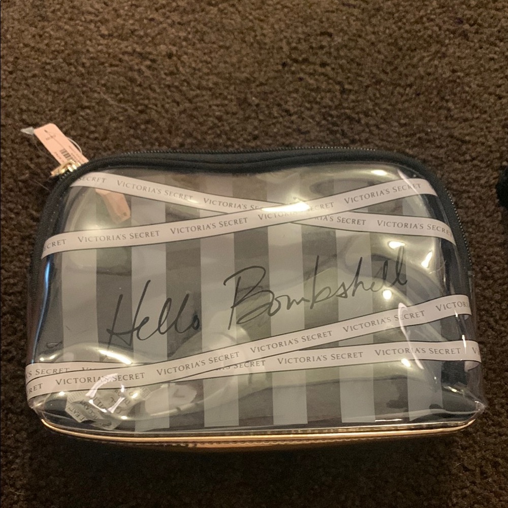 Victoria's Secret Striped Cosmetic Pouch